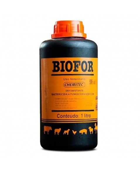 Biofor Desinfetante 1 Litro Bactericida e Fungicida Chemitec