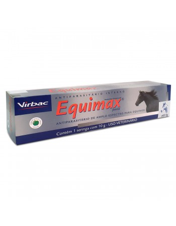 Equimax Vermífugo Pasta Oral 10g Seringa Antiparasitário Virbac