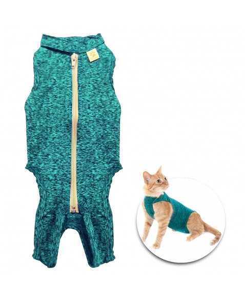Roupa Cirúrgica Gato n°3 3,9-5Kg Verde Pet Med | VETSHOP