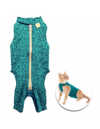 Roupa Pós Cirúrgica para Gato n°2 3,0-3,8Kg Verde Pet Med