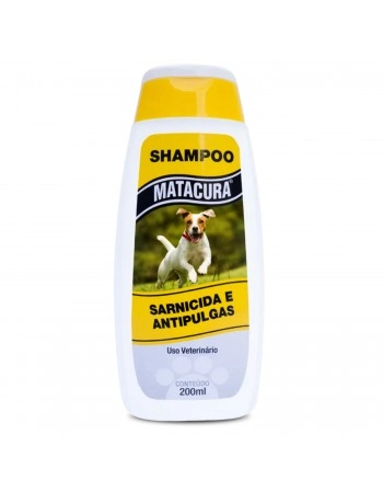 Shampoo Matacura Cachorros Anti Pulgas e Sarnicida 200 ml 