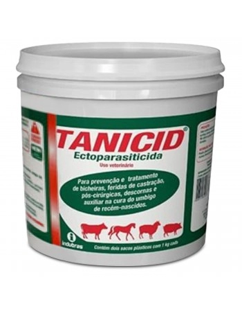 Tanicid 2Kg Ectoparasiticida para Tratamento de Bicheiras e Feridas Indubras