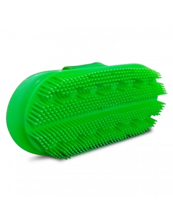 Rasqueadeira Raspadeira de Plástico Oval com Pontas Finas Verde Agrozootec