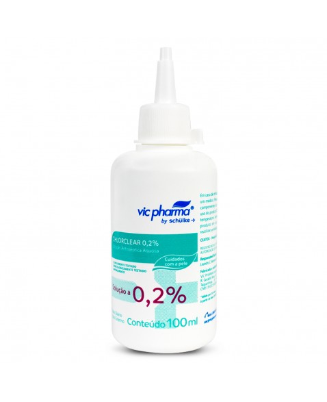 Solução Antisséptica Aquosa Clorexidina 0,2% Chlorclear 100ml Vic Pharma