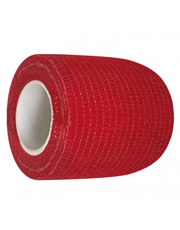 Bandagem Látex Elástica 5cm x 4,5m Vermelho Hoppner