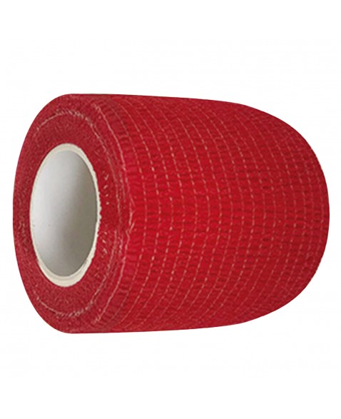 Bandagem Látex Elástica 5cm x 4,5m Vermelho Hoppner