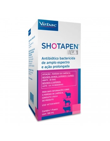 Shotapen LA 100ml Antibiótico Bactericida Virbac
