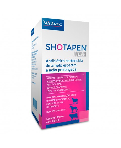 Shotapen LA 100ml Antibiótico Bactericida Virbac