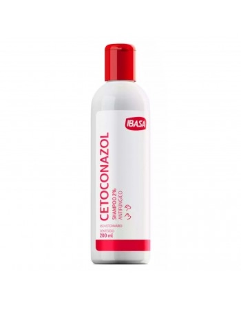Shampoo Cetoconazol 2% Para Cães e Gatos com 200ml Ibasa