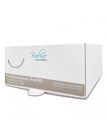 Fio de Sutura Polidioxanona BioPdo 3-0 com Agulha 1/2 2,0 70cm Bioline Fios Cirúrgicos