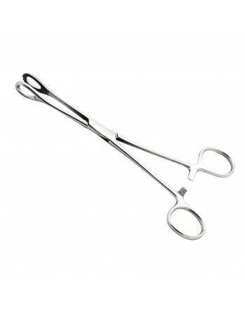Pinça Foerster 24cm Reta Com Serrilha Para Curativo ABC