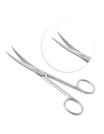 Tesoura Cirúrgica Curva Com Ponta Fina/Fina 15cm Aço Inox ABC