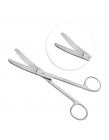 Tesoura Cirúrgica Curva com Ponta Romba/Romba 15cm Aço Inox Professional