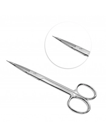 Tesoura Cirúrgica Reta com Ponta Fina/Fina 17cm Aço Inox ABC