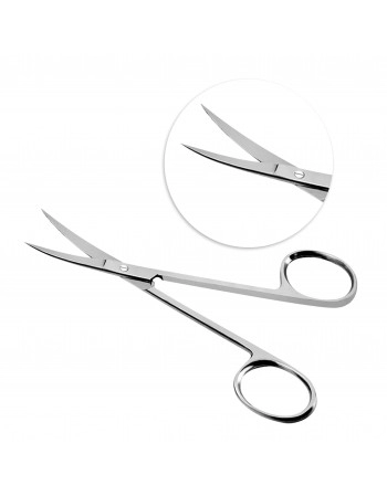 Tesoura Iris Gengiva Curva com Ponta Fina/Fina 12cm Aço Inox ABC