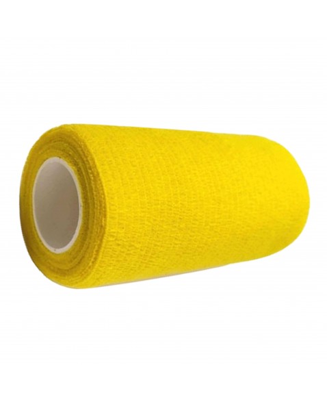Bandagem Látex Elástica 10cm x 4,5m Amarelo Atadura La Vet TKL