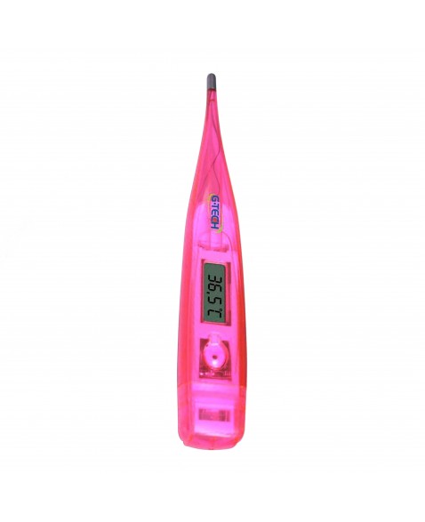 Termômetro Clínico Digital Rosa com Display LCD G-Tech