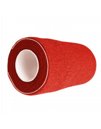 Bandagem Látex Elástica 10cm X 4,5m Vermelho com Proteção Atadura Hoppner
