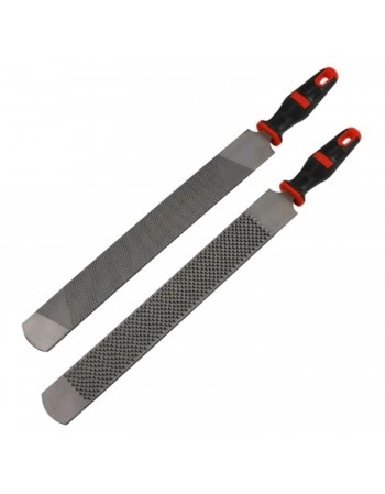 Grosa Meia Lima Para Casco 14" Com Cabo Vermelho Agrozootec