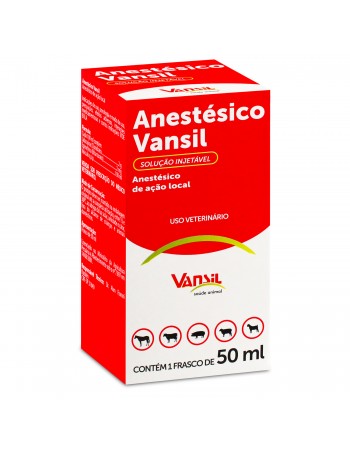 Anestésico Injetável 50ml Cloridrato De Lidocaína Vansil