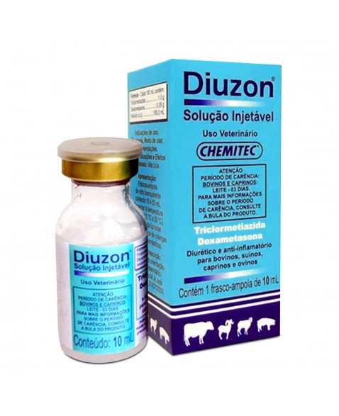 Diuzon Injetável Diurético e Anti-Inflamatório 10ml Chemitec