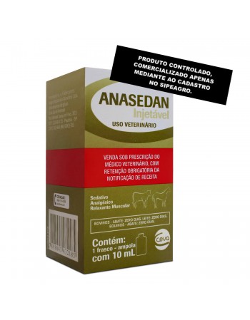 Anasedan Sedativo Injetável 10ml Xilazina 2% - Ceva
