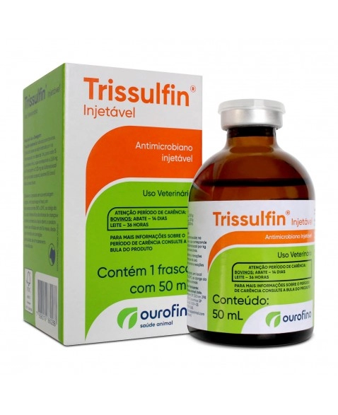 Trissulfin Injetável 50ml Antibiótico Ourofino | VETSHOP