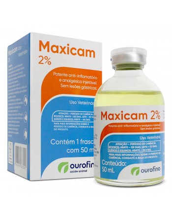 Maxicam 2% Injetável 50ml Anti-Inflamatório e Analgésico Ourofino