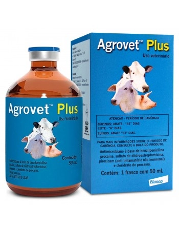 Agrovet Plus Injetável com 50ml Elanco | VETSHOP