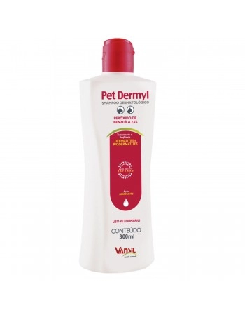 Pet Dermyl Shampoo Dermatológico Para Cães e Gatos 300ml Vansil