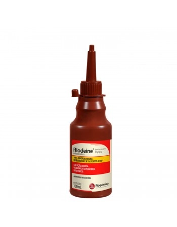 Iodopolividona Tintura Solução Hidroalcoólica Riodeine 100ml Rioquímica