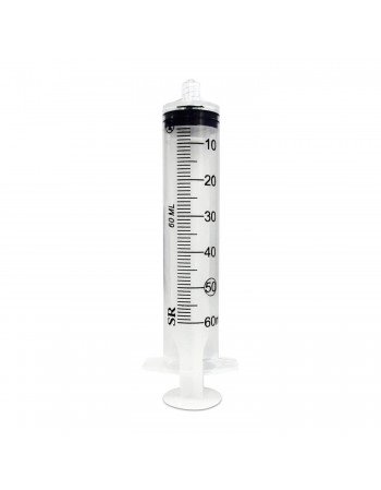 Seringa 60ml Descartável Bico Luer Lock Central Sem Agulha SR
