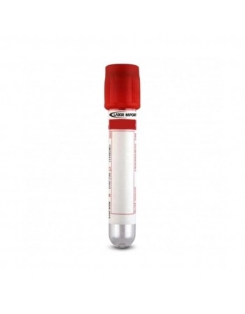 TUBO COLETA VIDRO 4ML T/VERMELHA C/100UN