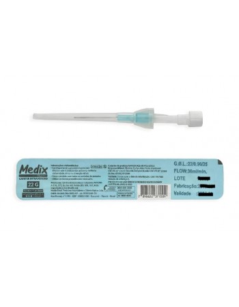 Cateter Periférico Intravenoso n°22g Azul Medix