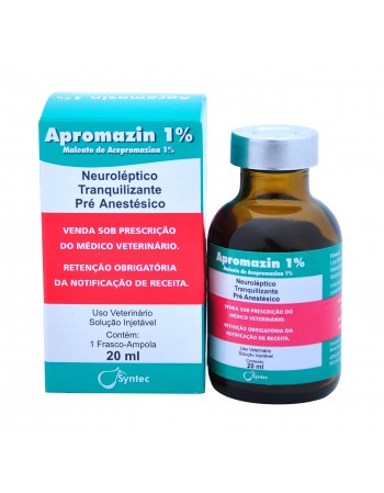 Apromazin 1% (Acepromazina 1%) 20 ml Injetável - Syntec