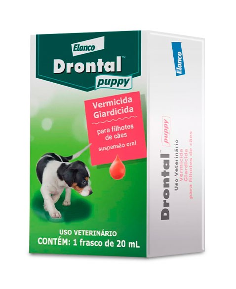 Drontal Puppy Vermífugo Suspensão Oral Cães Filhotes 20ml Elanco