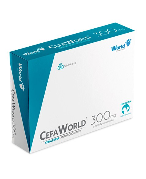 Cefaworld (Cefalexina) 300mg - Caixa com 12 Comprimidos