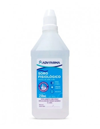 Cloreto de Sódio 0,9% Soro Fisiológico 250mL ADV Farma