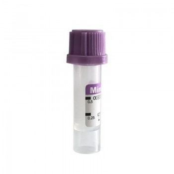Tubo para Coleta de Sangue EDTA K2 0,5ml Roxo 50 Unidades Labor Import
