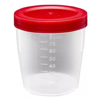 Coletor 80ml Plástico sem Pá Estéril Universal J. Prolab