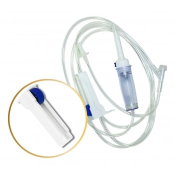 Equipo Com Filtro Injetável Lateral Slip Macrogotas Descarpack