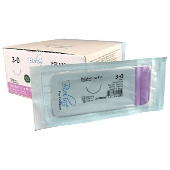 FIO VICRYL (POLIGLACTINA 910) 3-0 C/AG 3,5-70CM - BIOLINE