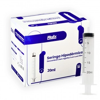 SERINGA 20ML LUER SLIP S/AG - MEDIX
