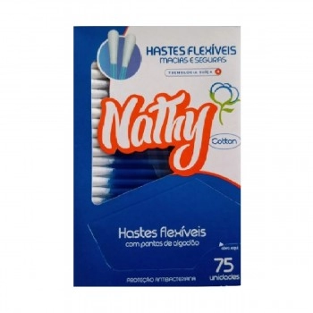 Hastes Flexíveis com Pontas de Algodão com 75 Unidades Nathy