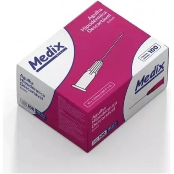 AGULHA HIP. 40X1,20 C/100UN ROSA - MEDIX