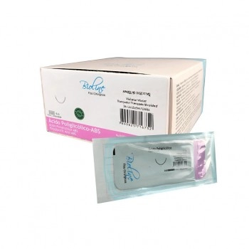 Fio de Sutura Poliglactina 910 2 com Agulha 1/2 4,0 70cm Bioline Fios Cirúrgicos