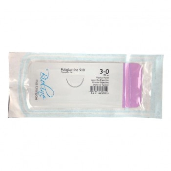 FIO VICRYL (POLIGLACTINA 910) 3-0 C/AG 3,5-70CM - BIOLINE