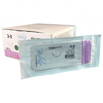 FIO VICRYL (POLIGLACTINA 910) 3-0 C/AG 3,5-70CM - BIOLINE